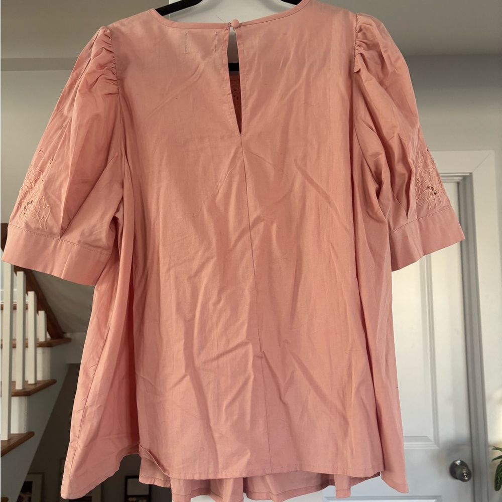 ASOS Pink Embroidered Blouse - Picture 2 of 7